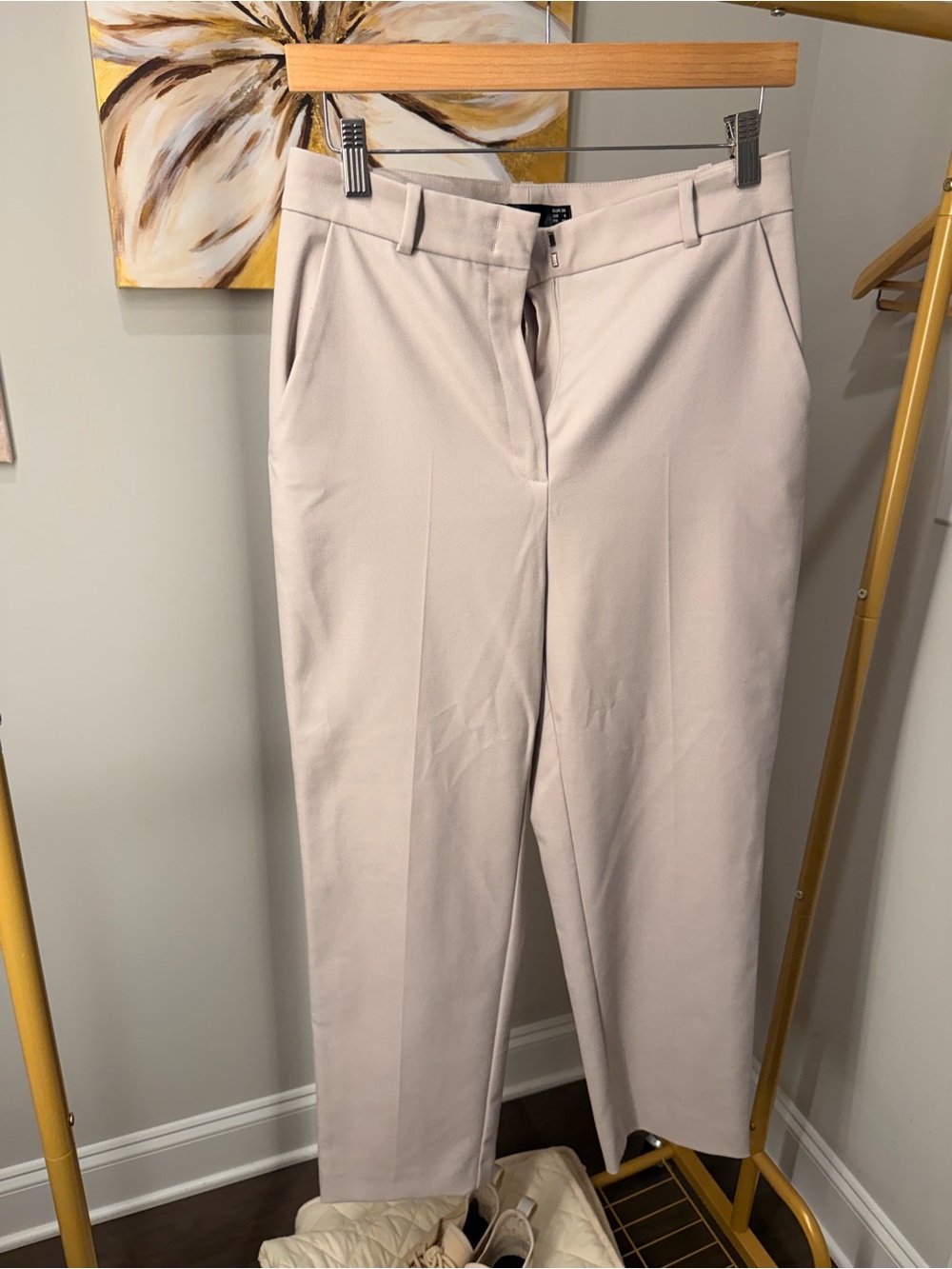 Women's Tailored Trousers in Light Beige
